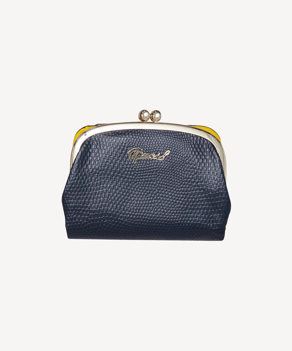 パイソン2つ折り財布(navy-F)