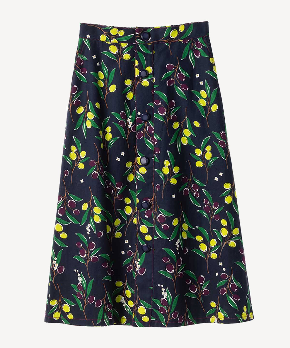 フロントボタンプリントスカート | MUVEIL Online Shop