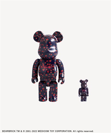 BE@RBRICK MUVEIL “Strawberry Pattern” 100% & 400%