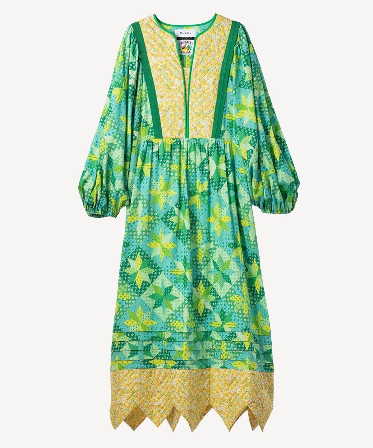 マルチプリントワンピース(lime green-38)