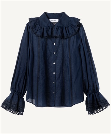 レースブラウス(navy-36)
