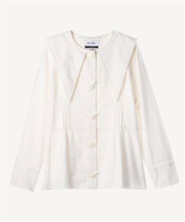 ビッグカラーブラウス(off white-36)