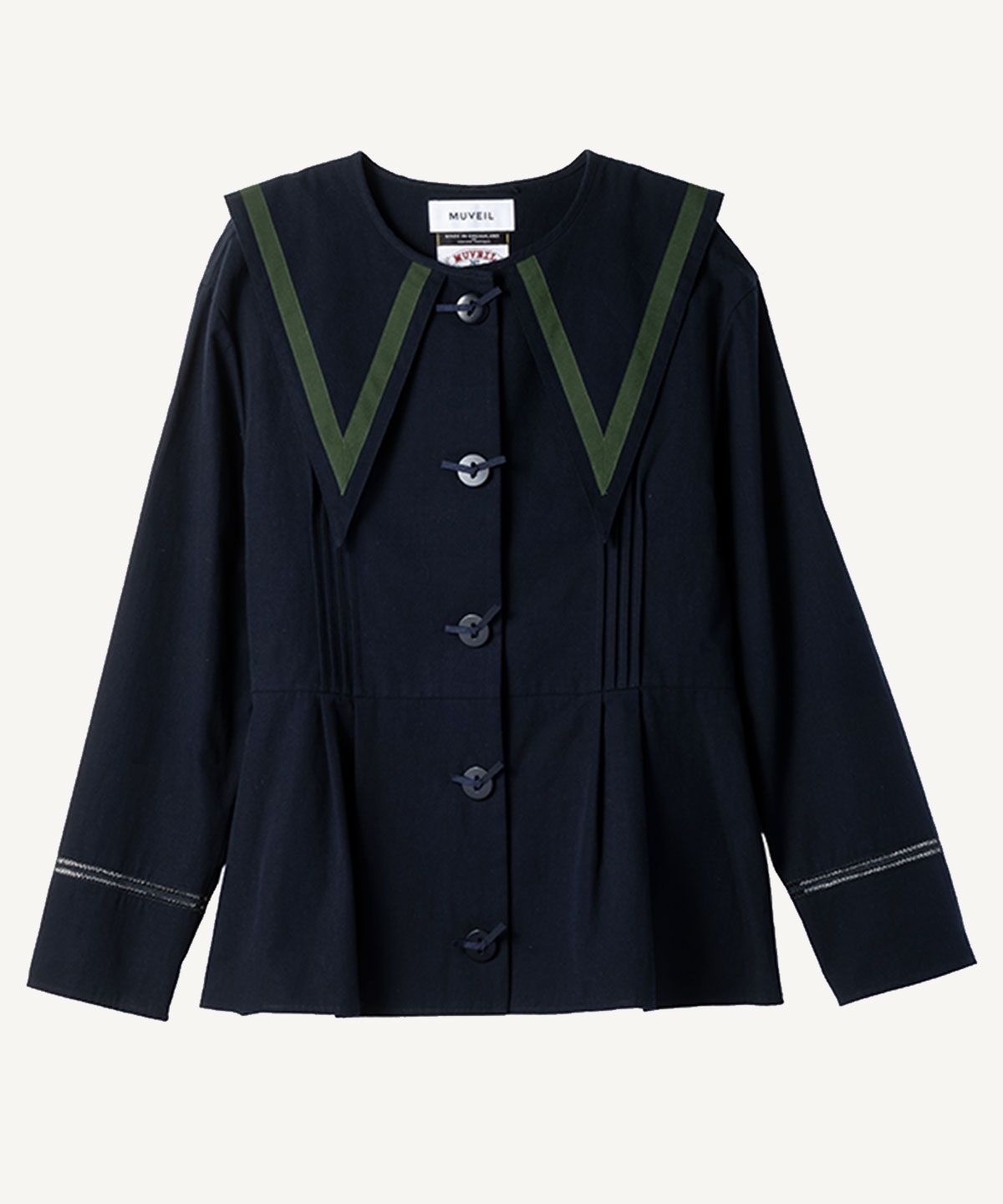 ビッグカラーブラウス(navy-40)