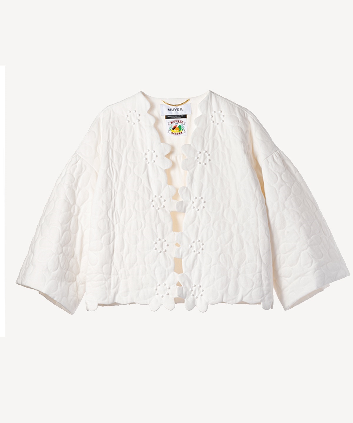 フラワーキルトジャケット(off white-40)