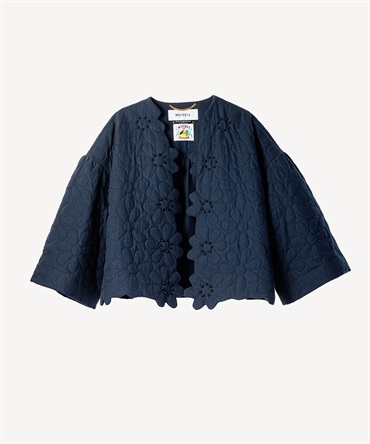 フラワーキルトジャケット(navy-36)