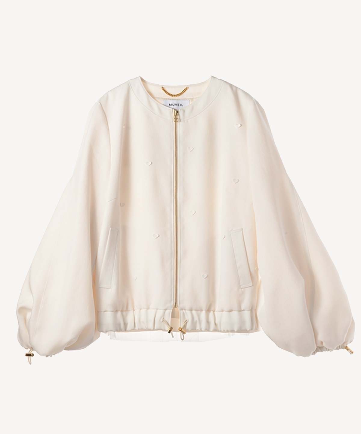ハートモチーフブルゾン(off white-40)