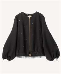 ハートモチーフブルゾン(black-36)