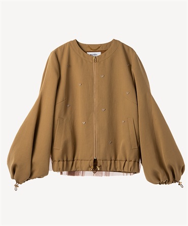 ハートモチーフブルゾン(camel-36)