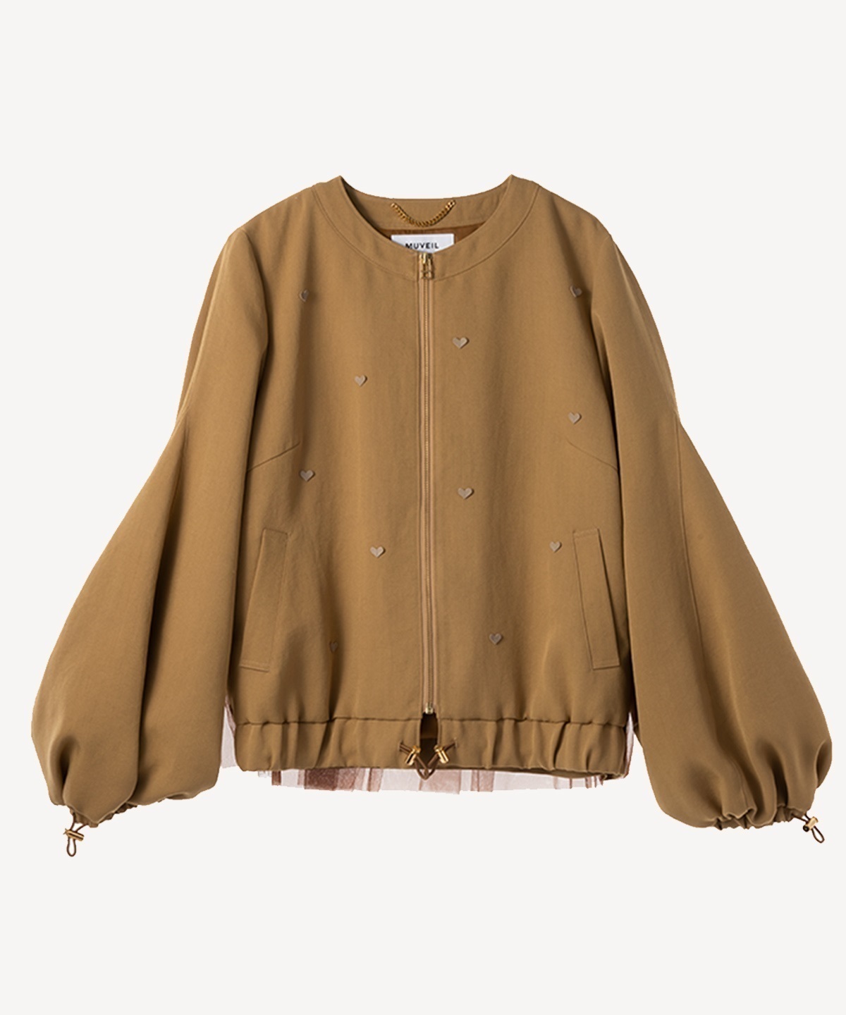ハートモチーフブルゾン(camel-40)