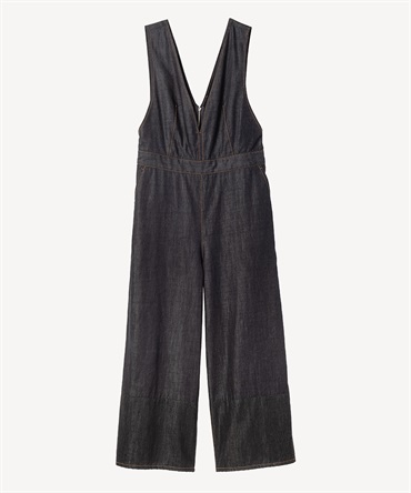 ハートパッチデニムサロペット(navy-36)