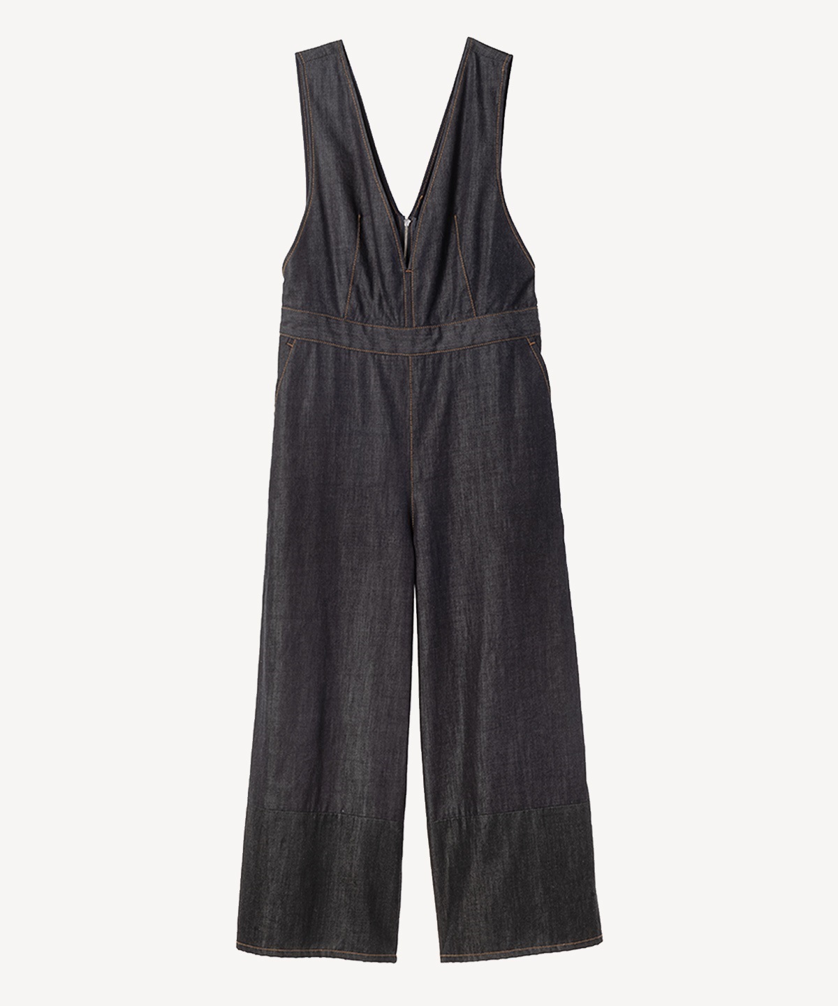 ハートパッチデニムサロペット(navy-40)