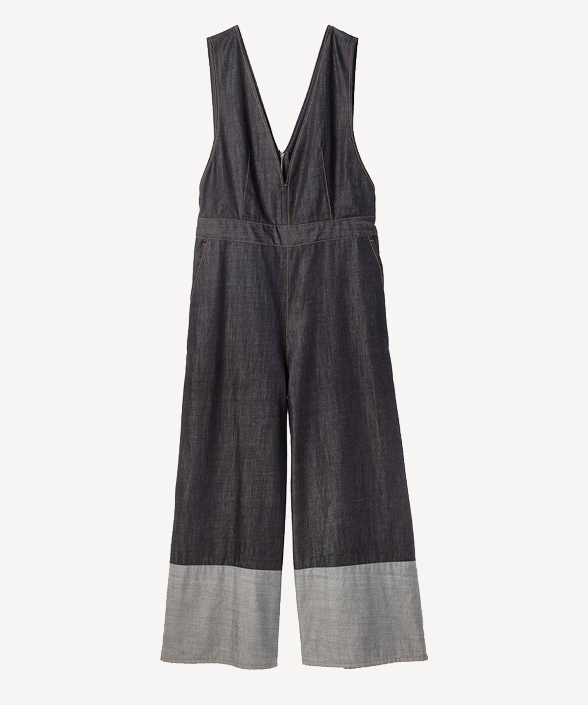 ハートパッチデニムサロペット(navy multi-36)