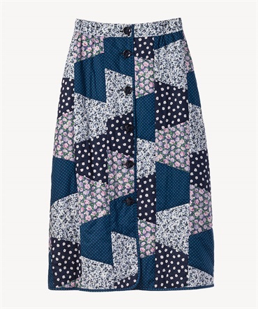 パッチワークスカート(navy-36)