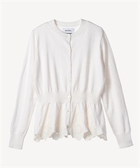 裾レースカーディガン(white-36)