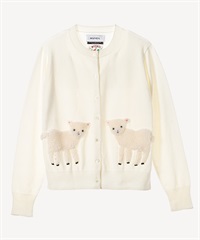 ヒツジニットカーディガン(white-36)