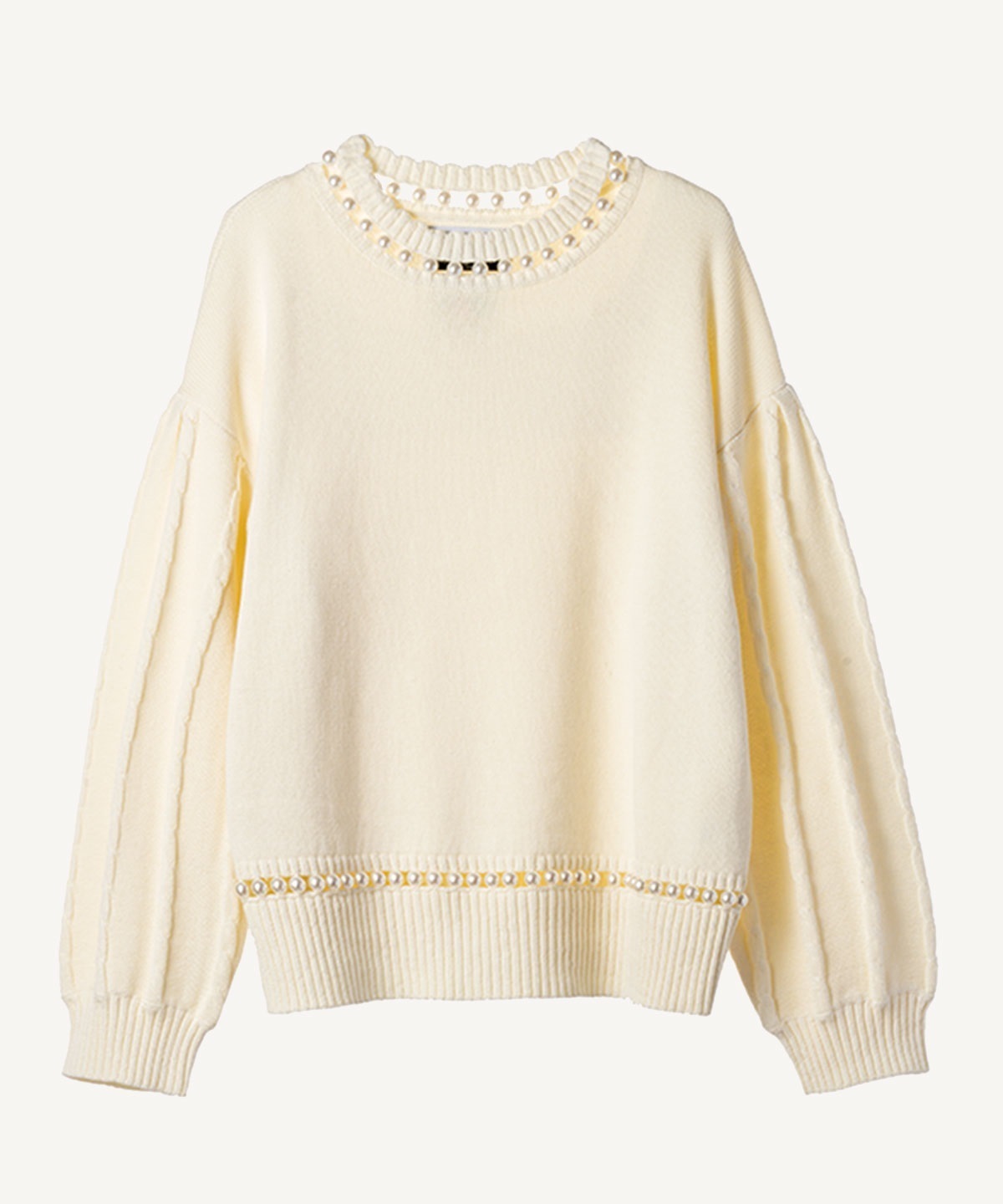 パールニットプルオーバー(off white-36)