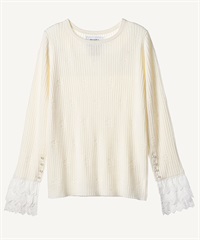フラワーリブプルオーバー(off white-36)