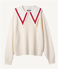 衿付きニットプルオーバー(off white-36)