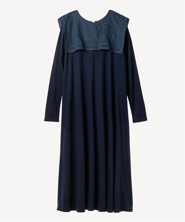 ナプキンレースワンピース(navy-36)