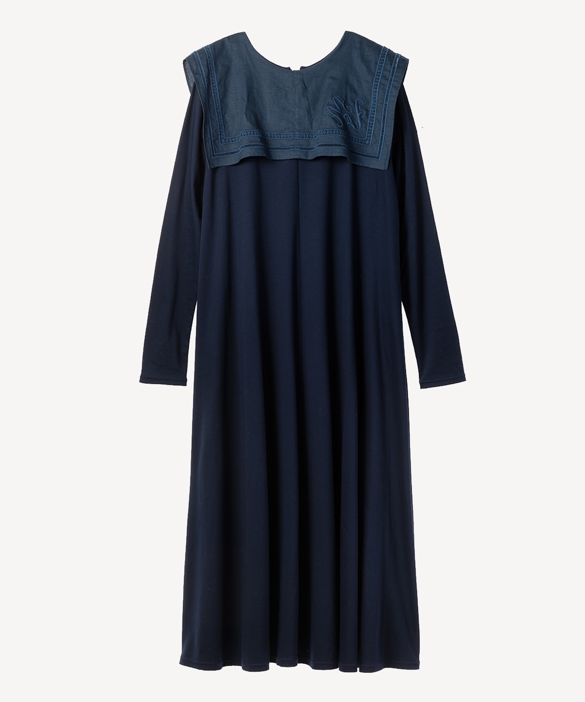 ナプキンレースワンピース(navy-40)