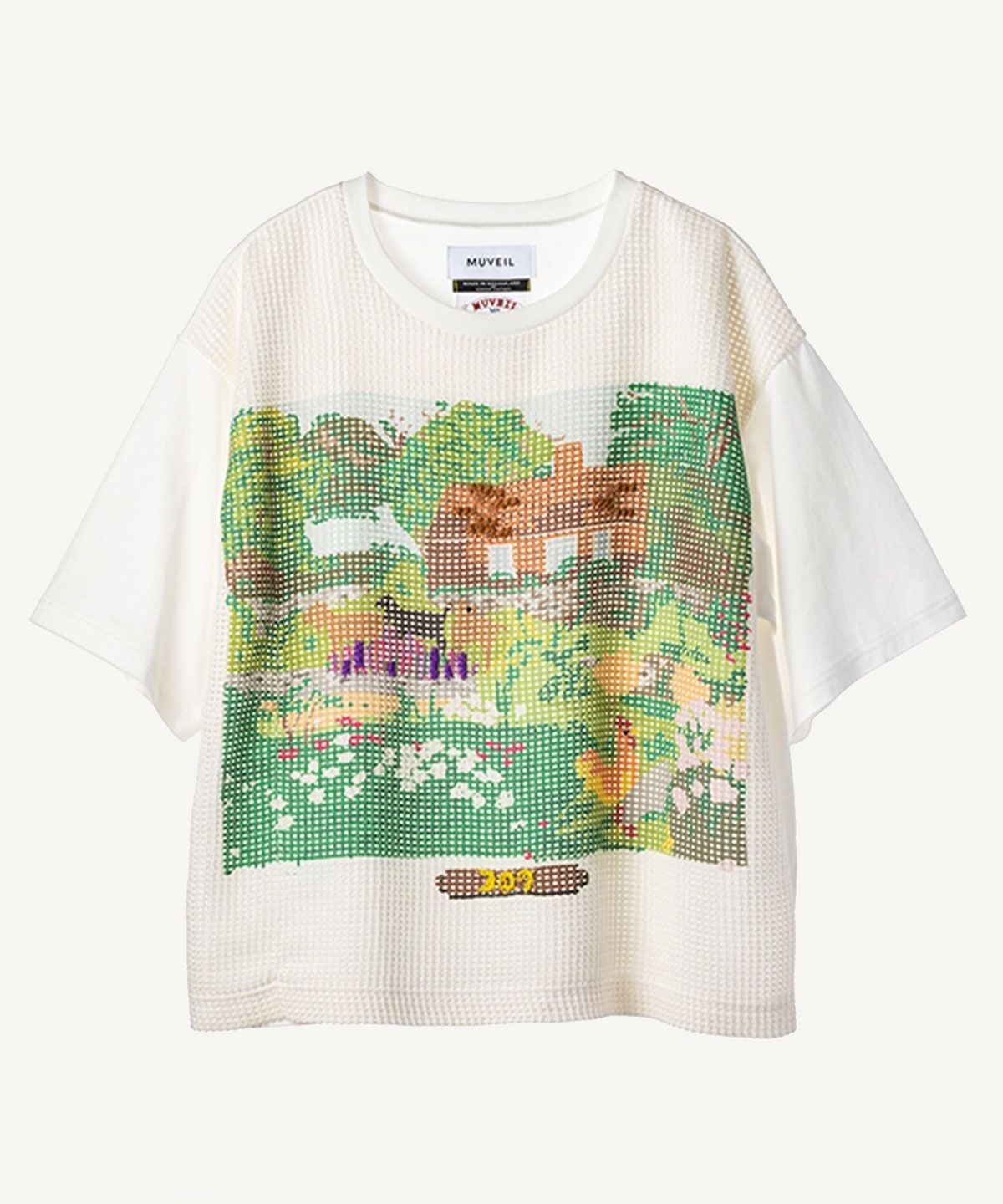 ガーデンプリントTシャツ(white-36)