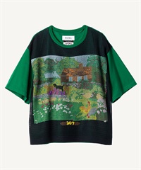 ガーデンプリントTシャツ(green-36)