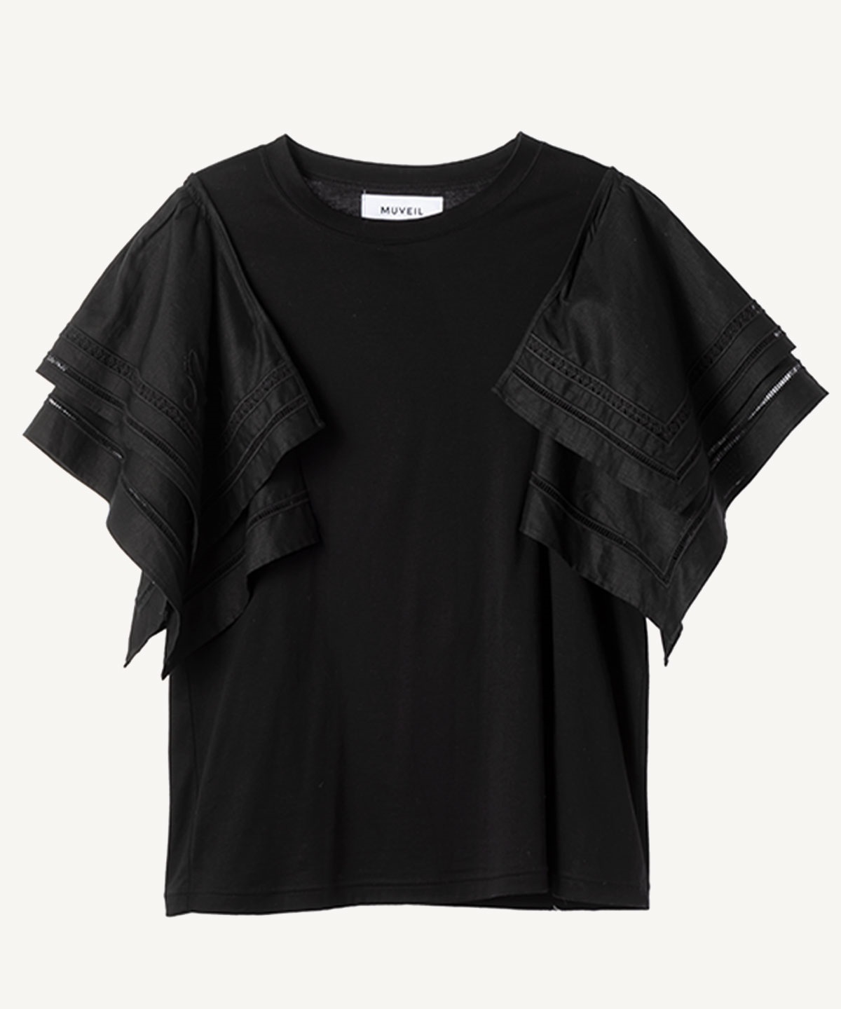 ナプキンレースTシャツ(black-38)