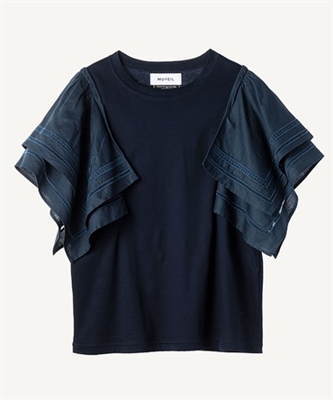 ナプキンレースTシャツ(navy-36)