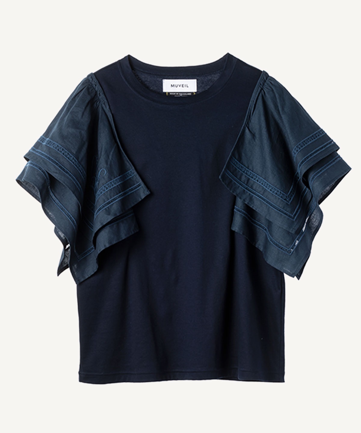 ナプキンレースTシャツ(navy-36)