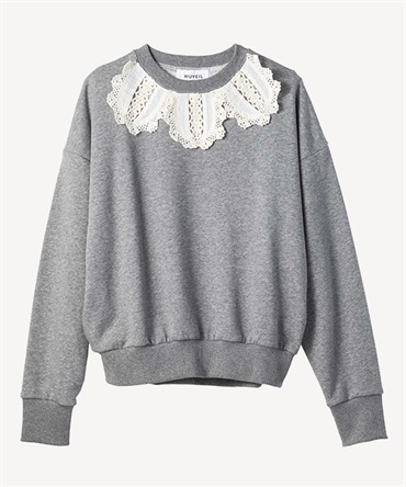 クロシェカラープルオーバー(gray-36)