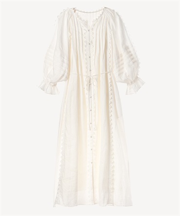 ピンタックリネンワンピース(white-36)