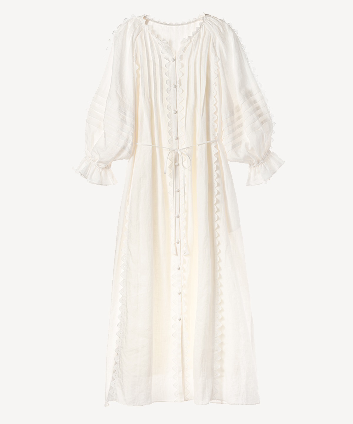 ピンタックリネンワンピース(white-40)