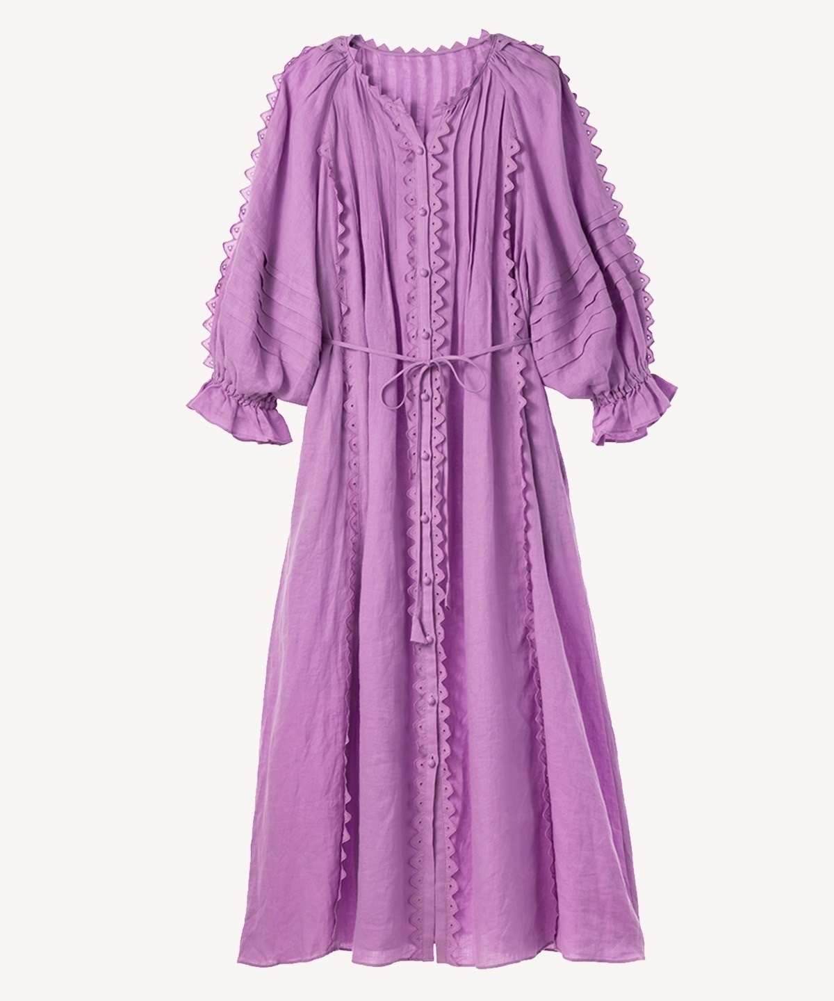 ピンタックリネンワンピース(lavender-40)