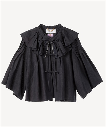 ピンタックリネンジャケット(navy-36)