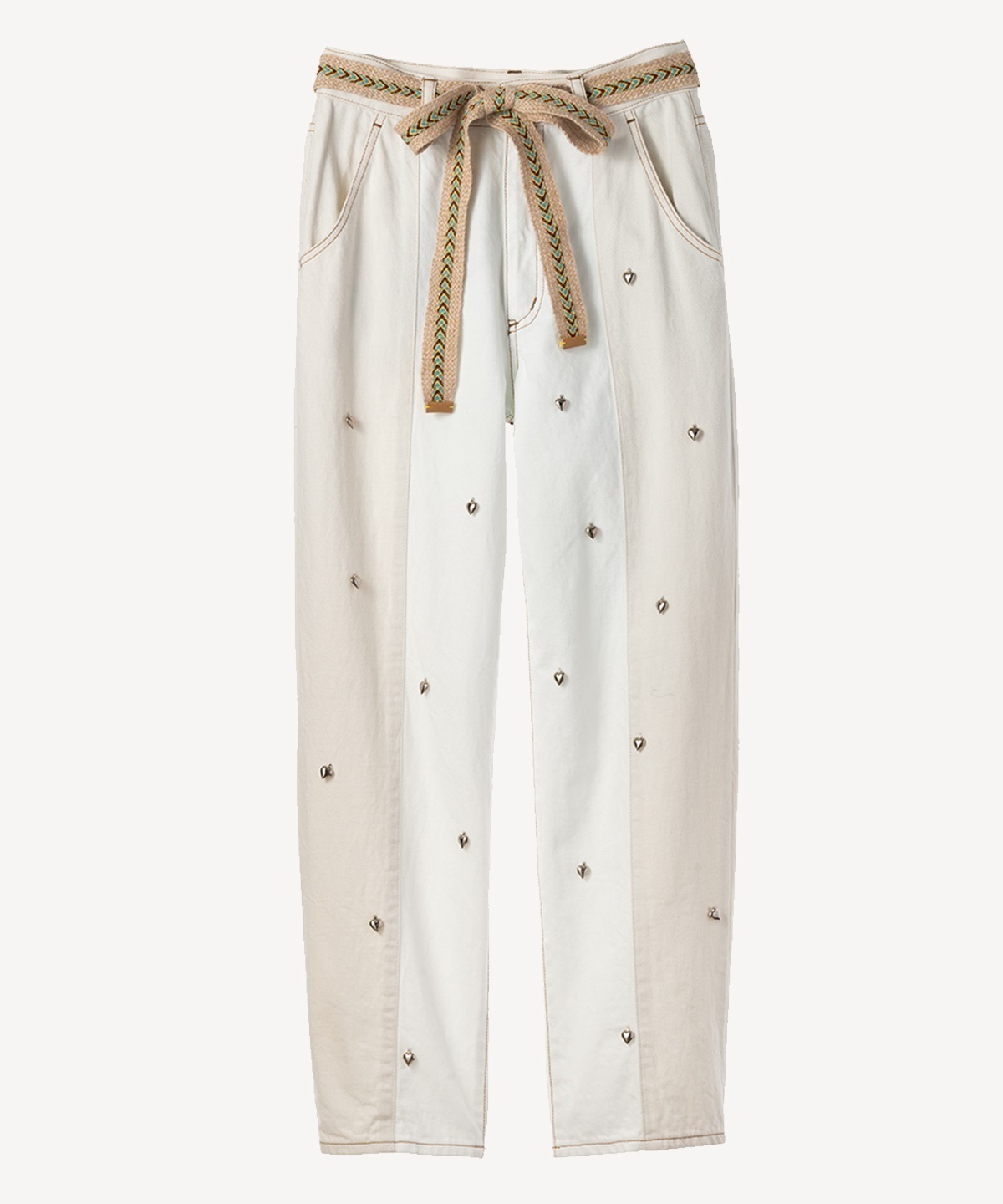 ハートデニムパンツ(white-36)