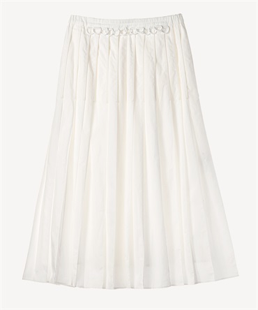ステッチプリーツスカート(white-36)