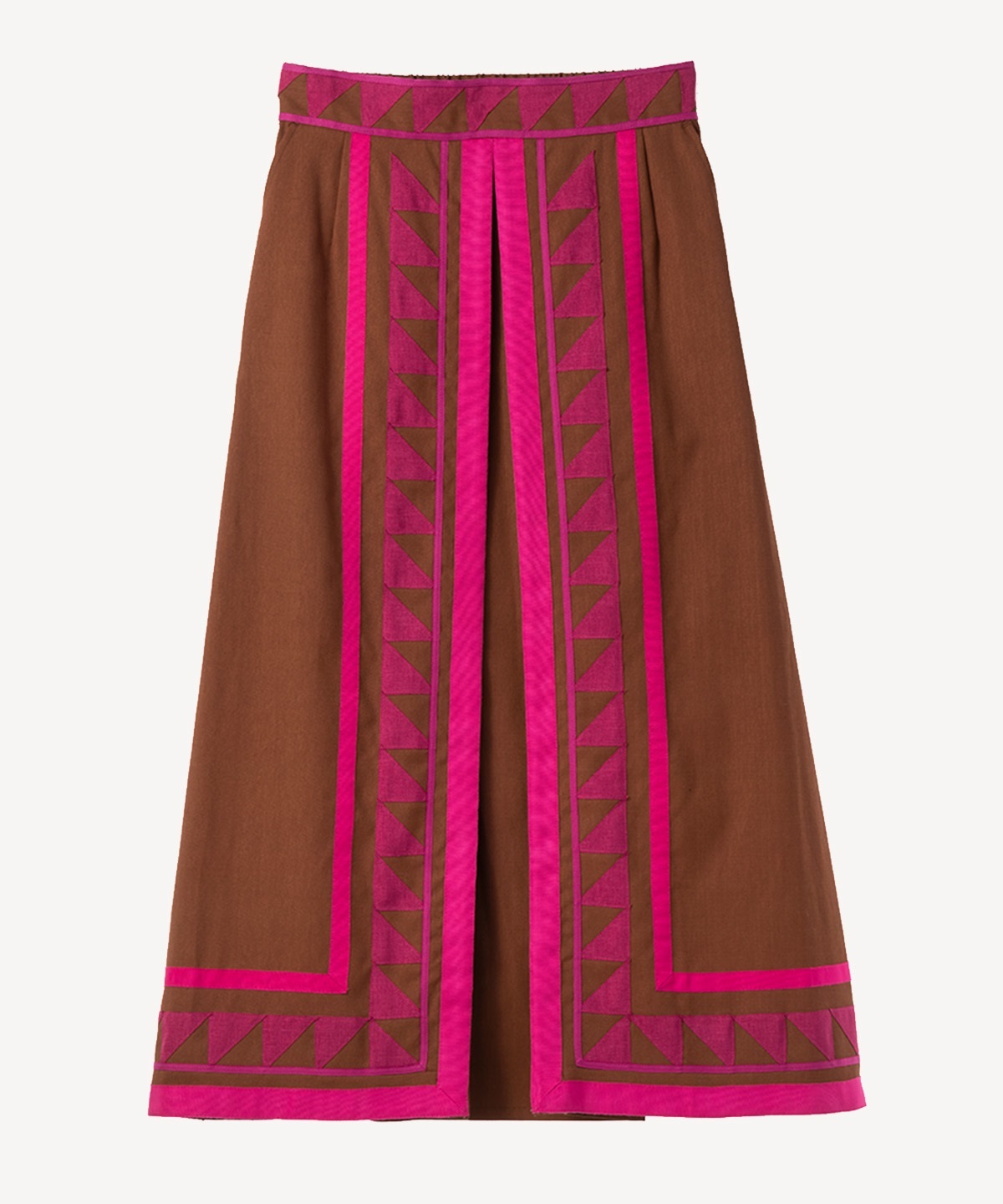 ジグザグモチーフスカート(brown-36)