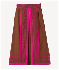 ジグザグモチーフスカート(brown-36)