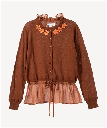 シャツドッキングカーディガン(brown-36)