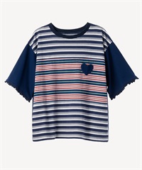 ハートパッチTシャツ(navy-36)