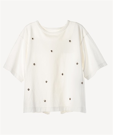 ハートチャームTシャツ(white-36)