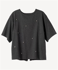 ハートチャームTシャツ(charcoal-36)