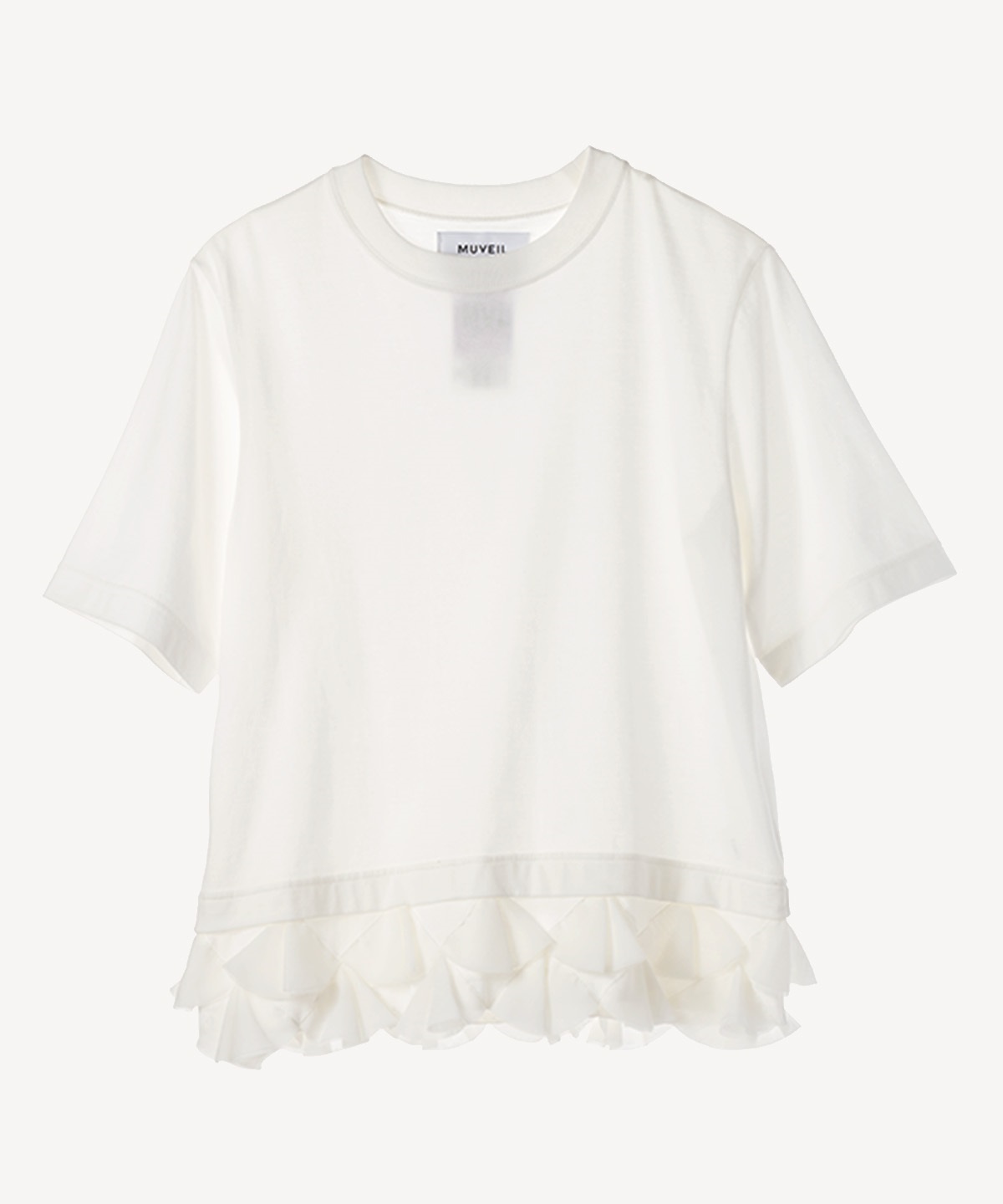 裾モチーフTシャツ(white-36)