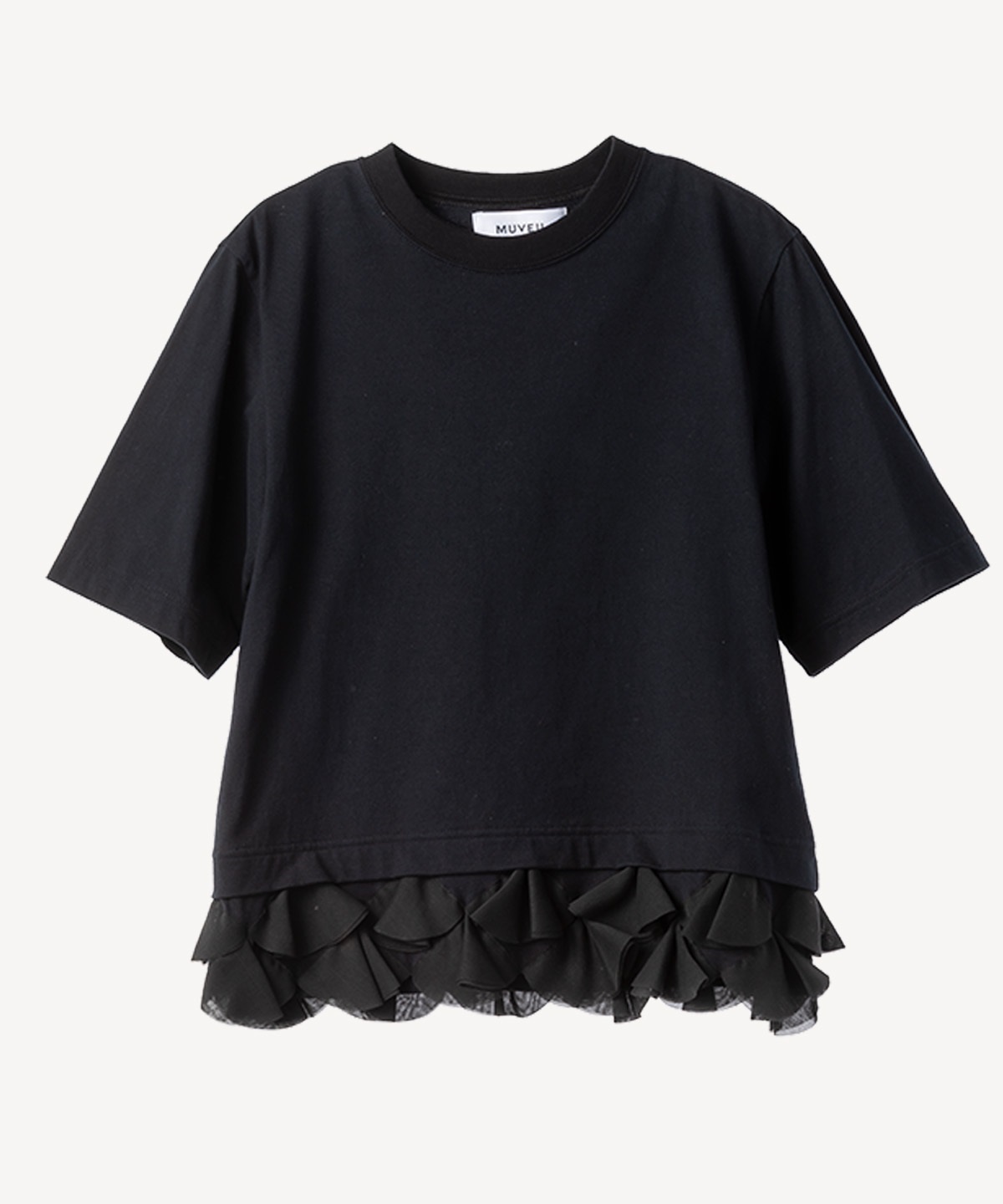 裾モチーフTシャツ(black-38)