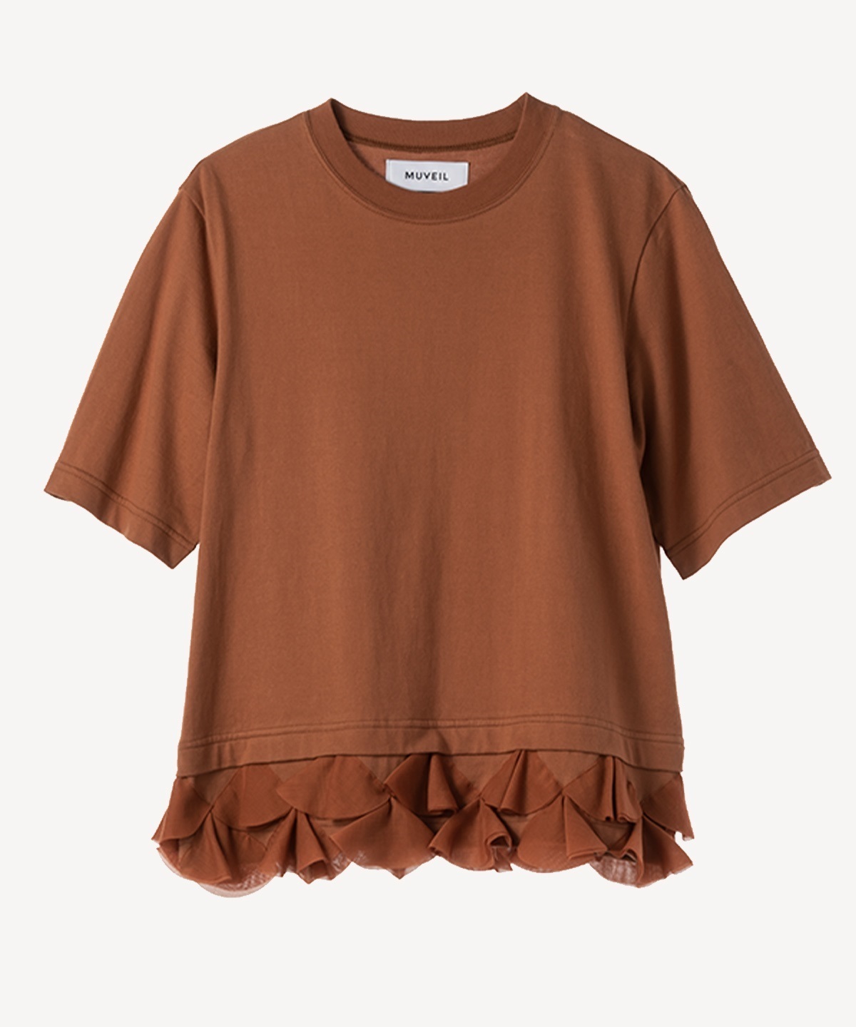 裾モチーフTシャツ(brown-36)