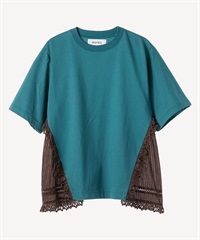 リメイク風レースTシャツ(blue green-36)