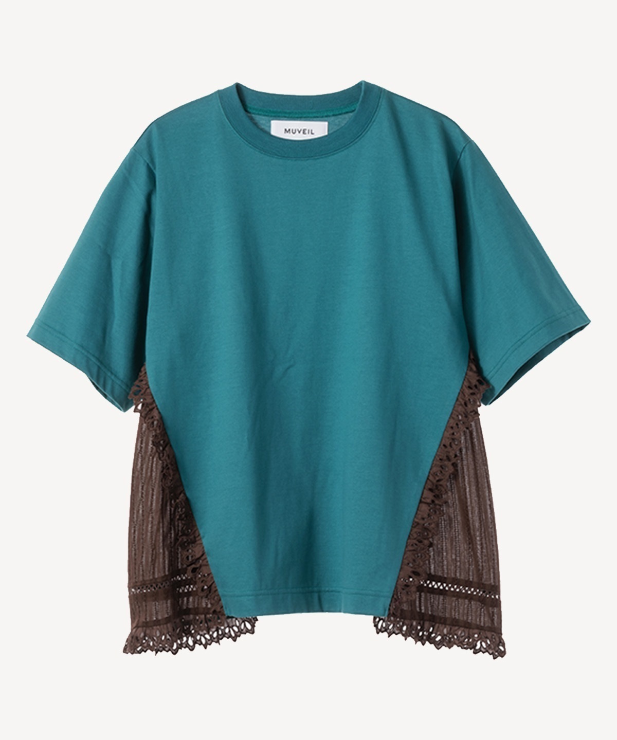 リメイク風レースTシャツ(blue green-40)