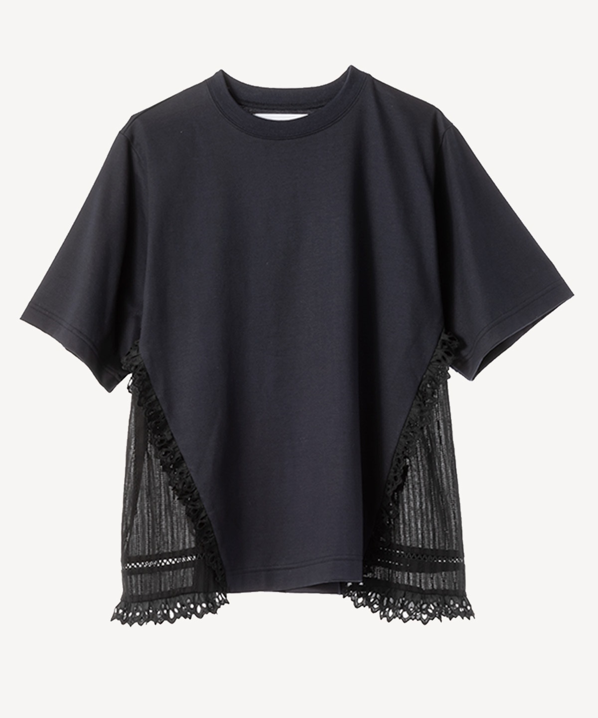 リメイク風レースTシャツ(navy-40)
