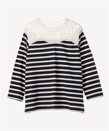 フラワークロシェカットソー(off white-36)