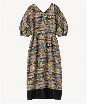 ミックスフラワーワンピース(black-36)